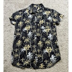 Men's‎ Black New Orleans Saints Floral Hawaiian Shirt NFL Football Beach XS/S